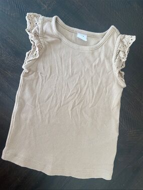 GAP Neutral Ribbed Tank Top - Beige